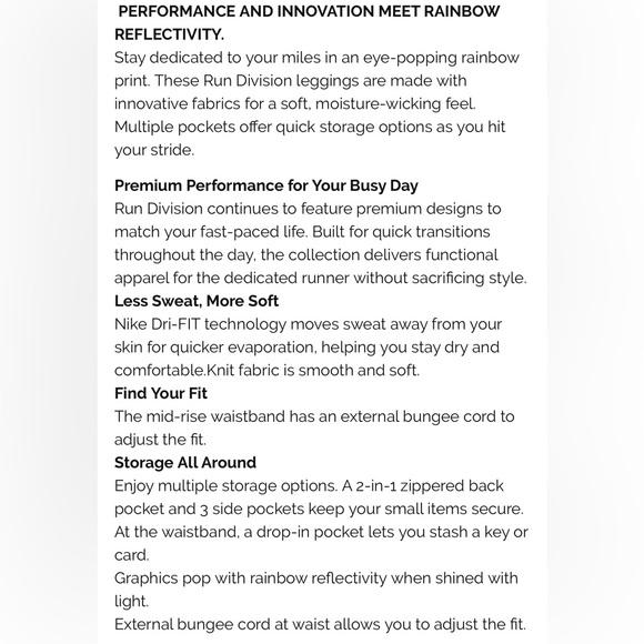 Nike Women’s Dri-Fit Run Division Midrise Tights - Picture 7 of 7